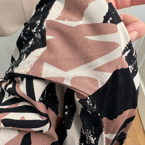 Vintage Diane Von Furstenberg Justin Wrap Dress Cream Silk Preppy Work Size 8 - Picture 10 of 12